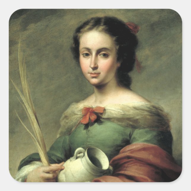 Santa Rufina Quadratischer Aufkleber (Vorderseite)