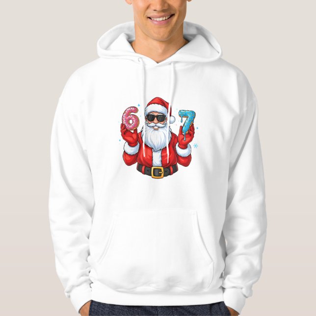 Santa’s 6 & 7 Donut Party Hoodie (Vorderseite)