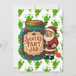 Santa’s Fart Jar Hilarious Christmas Feiertagskarte