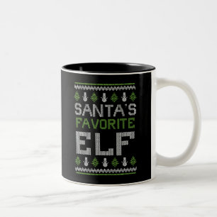 Santa’s Favorite Elf Zweifarbige Tasse