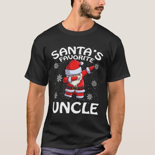 Santa s Favorite Uncle Christmas T-Shirt (Vorderseite)