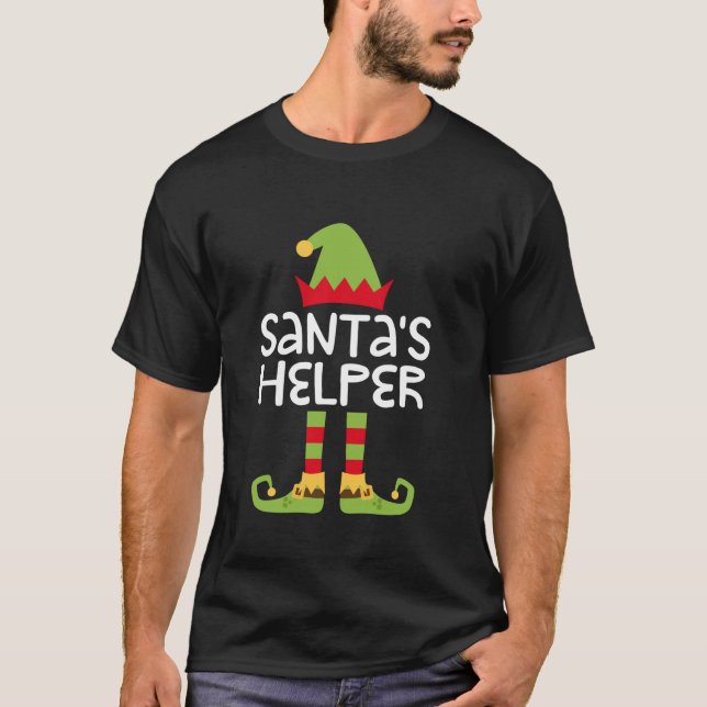 Santa s Helper T Shirt Matching Christmas Elf Shir (Vorderseite)