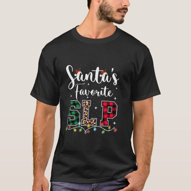 Santa s Lieblings SLP Sprachpathologen T-Shirt (Vorderseite)