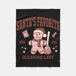 Santa s Lieblingsreinigungsdame Weihnachten Retro- Fleecedecke