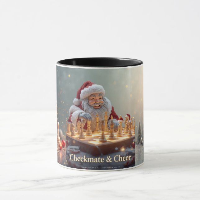 Santa’s Next Move – Funny Chess Christmas Mug for  (Centre)