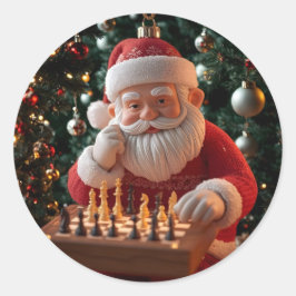 Santa’s Next Move – Funny Chess Christmas Sticker