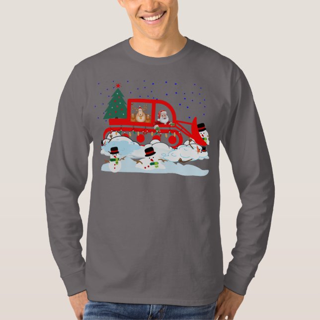 Santa’s Snowman Plow Patrol T-Shirt (Vorderseite)