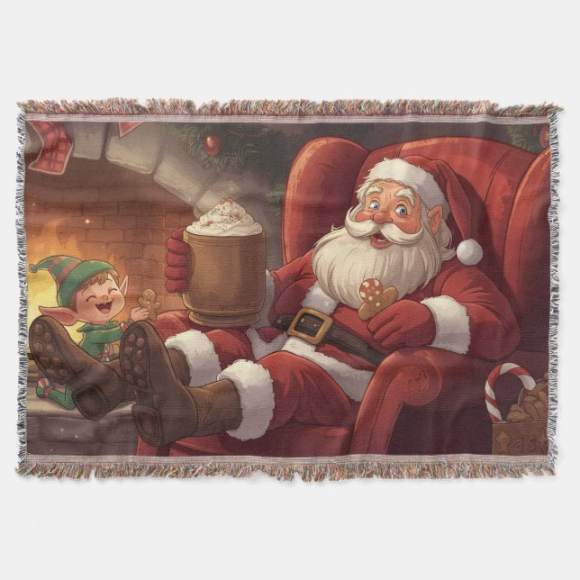  Santa’s Snuggle Time: Christmas Santa Blanket Decke (Vorderseite)