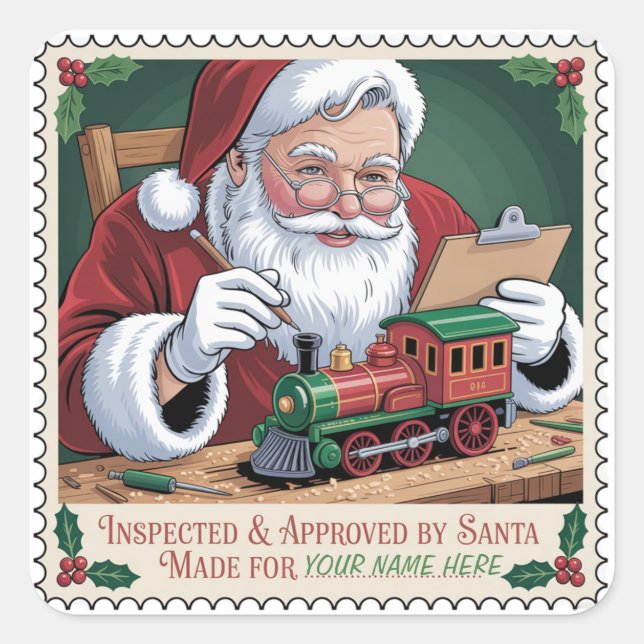 Santa’s Toy Inspector Seal Sticker (Vorderseite)