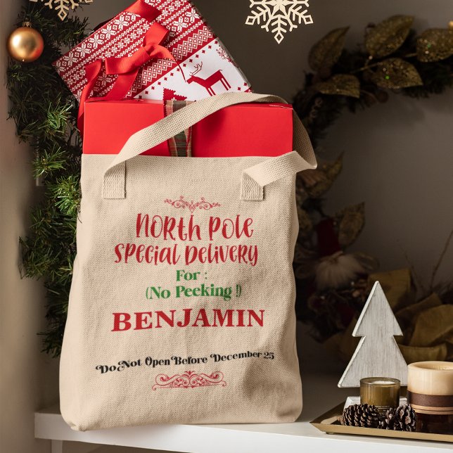 Santa Sack Nordpol Lieferung Weihnachten Tragetasche (Von Creator hochgeladen)