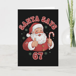 Santa sagt 67 lustige Retro-Weihnachts-Meme  Karte