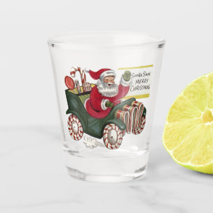 Santa sagt frohe Weihnachten Schnapsglas