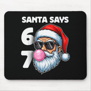 Santa sagt sechs sieben, 6 7 Gen Alpha Meme Slang Mousepad
