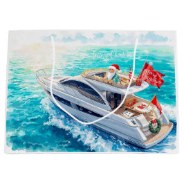 Santa Sailing – Tropical Christmas by the Sea Große Geschenktüte