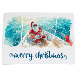 Santa Sailing – Tropical Christmas by the Sea Große Geschenktüte