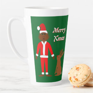Santa Sasquatch und Jackalope Christmas Custom Milchtasse