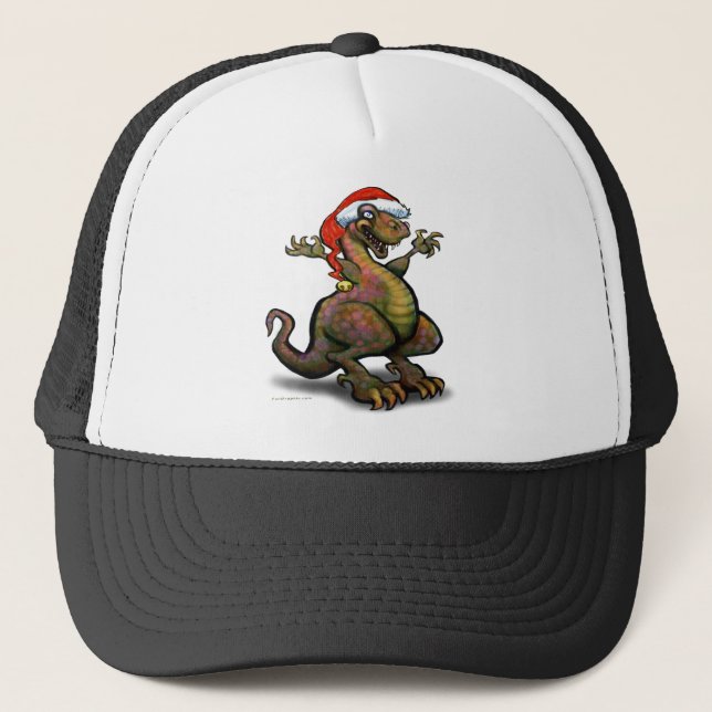 Santa Saurus Rex Truckerkappe (Vorderseite)