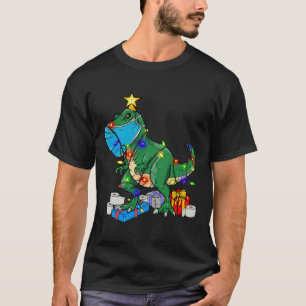 Santa Saurus T Rex Christmas Funny Dinosaurier xma T-Shirt
