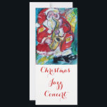 SANTA & SAX,CHRISTMAS JAZZ PARTY CONCERT PROGRAMM<br><div class="desc">Original Aquarellmalerei von Bulgan Lumini (c)</div>