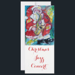 SANTA & SAX,CHRISTMAS JAZZ PARTY CONCERT PROGRAMM<br><div class="desc">Original Aquarellmalerei von Bulgan Lumini (c)</div>