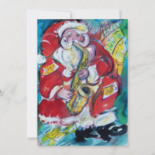 SANTA & SAX, CHRISTMAS-PARTY EINLADUNG