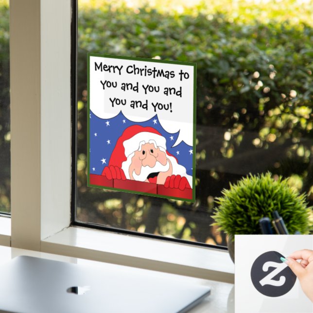Santa Says Fensteraufkleber (Büro)