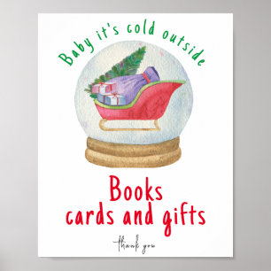 Santa-Schlitten - Bücher, Karten und Geschenke Poster
