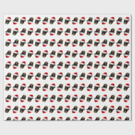 Santa Schnauzer Geschenkpapier