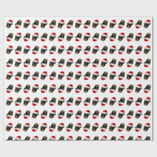 Santa Schnauzer Geschenkpapier