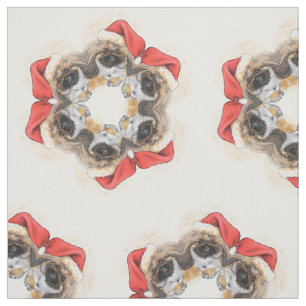 Santa-Schneeflocke Stoff