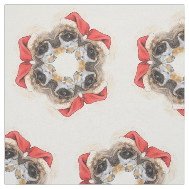 Santa-Schneeflocke Stoff (Muster)