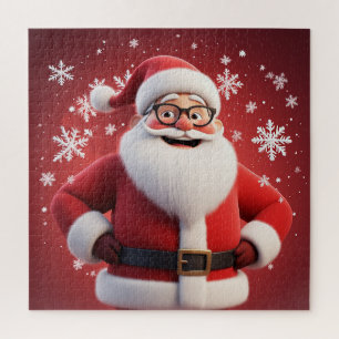 Santa-Schneeflocken-Festtagsszene für gemütlichen 