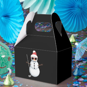 Santa Schneemann Golfball Weihnachten Golfer Gesch Geschenkschachtel