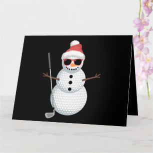 Santa Schneemann Golfball Weihnachten Golfer Gesch Karte