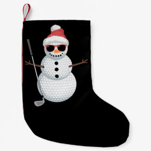 Santa Schneemann Golfball Weihnachten Golfer Gesch Kleiner Weihnachtsstrumpf