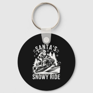 Santa Schneemobil fahren Schneemobil fahren Weihna Schlüsselanhänger