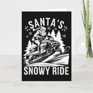 Santa Schneemobil fahren Schneemobilfahren Weihnac Karte