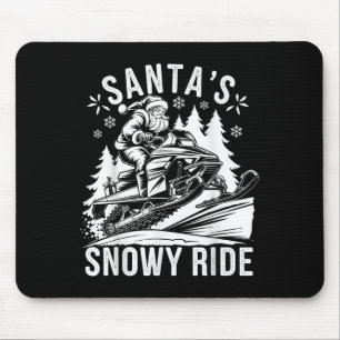 Santa Schneemobil fahren Schneemobilfahren Weihnac Mousepad