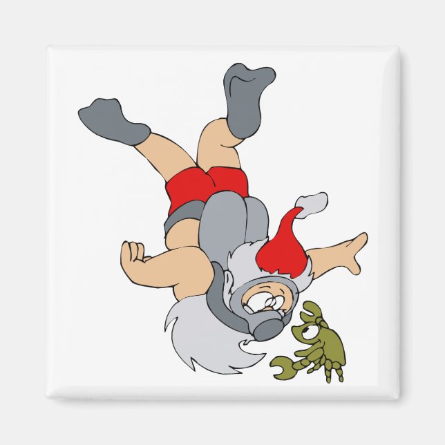 Santa Scuba Tauchen Magnet (Vorne)