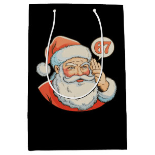 Santa Sechs Sieben 6 7 67 Weihnachten Lustig Xmas Mittlere Geschenktüte