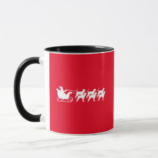 Santa & Seiner Coonhound Sleigh Tasse