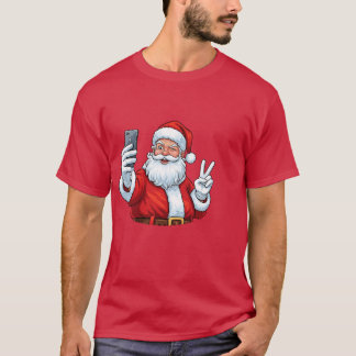 Santa Selfie – T-Shirt de Noël drôle