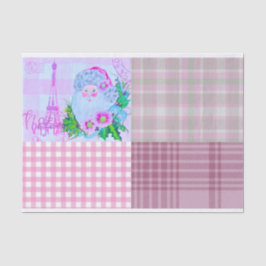Santa Shabby Chic Tissue Paper for Crafting & DIY Seidenpapier