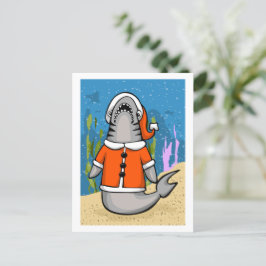 Santa Shark Feiertagspostkarte