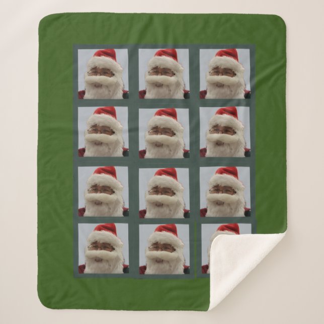 Santa Sherpa Blanket Sherpadecke (Vorderseite)