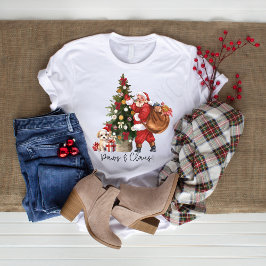 Santa Shirt | Paws & Claus Weihnachten T - Shirt