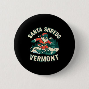 Santa Shreds Vt-Shirt Lustiges Skifahren Snowboard Button