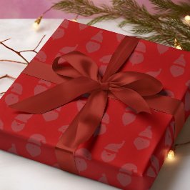 Santa Silhouette Modern Monotone Weihnachten Geschenkpapier