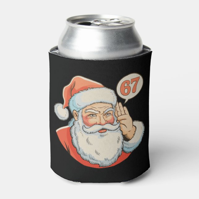 Santa Six Seven 6 7 67 Christmas Funny Xmas Meme Dosenkühler (Kanne Vorderseite)