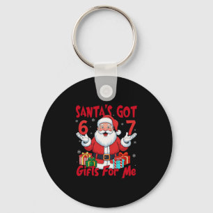 Santa Six Seven Meme Weihnachten Gen Z Meme  Schlüsselanhänger
